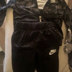 Nike Black and Gray Camo Tracksuit